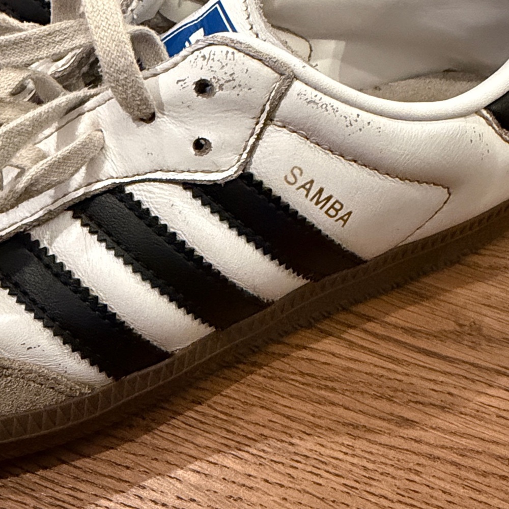 Adidas White and Black Classic samba Sneakers - Picture 7 of 8